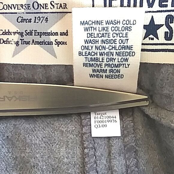 Converse One Star Light Gray with Some Medium Gray Heathering Flannel Skirt - Picture 5 of 7